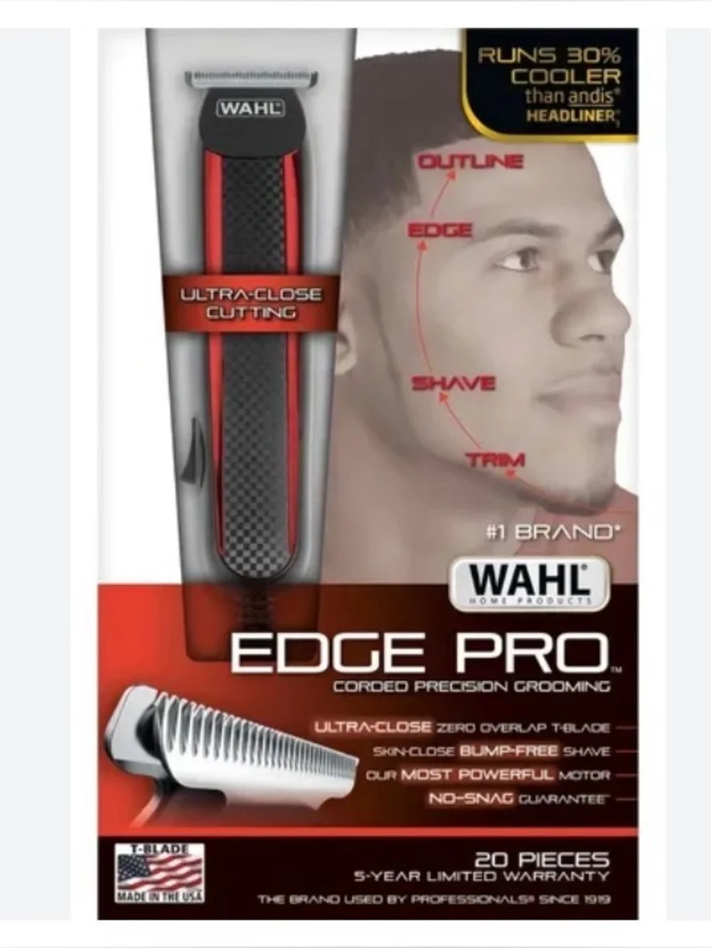 New In Unopened Box Wahl Edge Pro Corded Precision Grooming kit